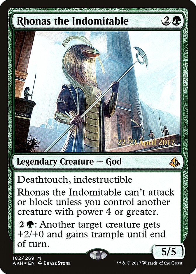 Rhonas the Indomitable [Amonkhet Prerelease Promos] | Golgari Games