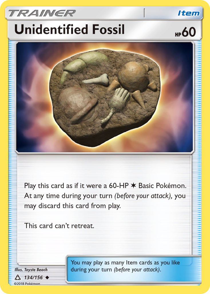 Unidentified Fossil (134/156) [Sun & Moon: Ultra Prism] | Golgari Games