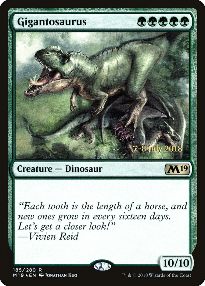 Gigantosaurus [Core Set 2019 Prerelease Promos] | Golgari Games