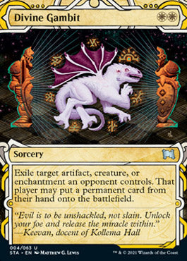 Divine Gambit (Foil Etched) [Strixhaven: School of Mages Mystical Archive] | Local Legends