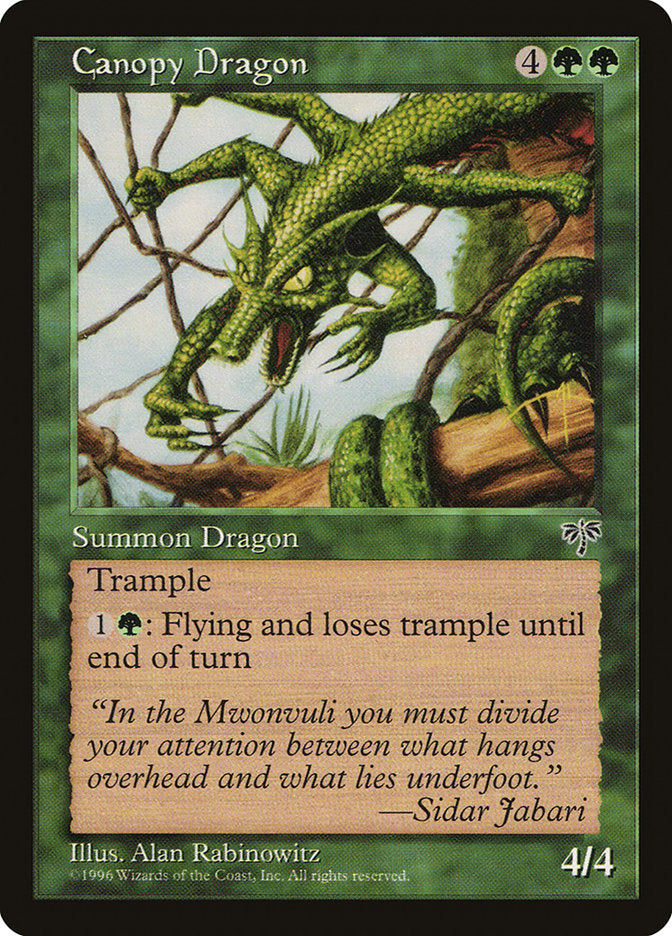 Canopy Dragon [Mirage] | Golgari Games