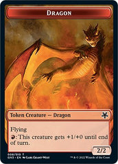 Dragon // Elf Warrior Double-Sided Token [Game Night: Free-for-All Tokens] | Golgari Games