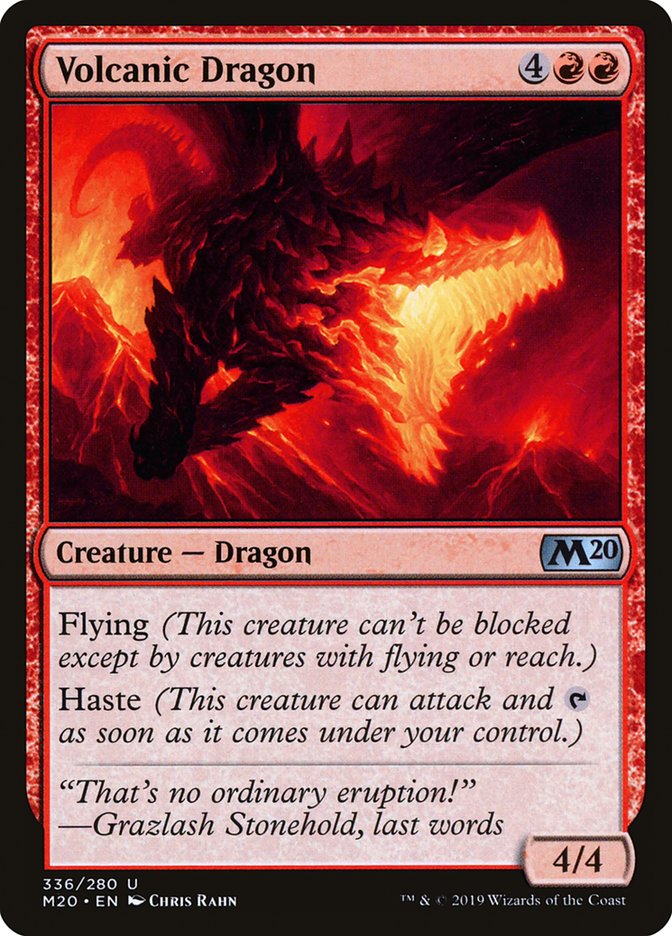 Volcanic Dragon [Core Set 2020] | Golgari Games