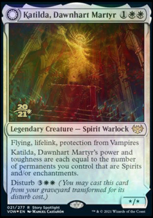 Katilda, Dawnhart Martyr // Katilda's Rising Dawn [Innistrad: Crimson Vow Prerelease Promos] | Golgari Games