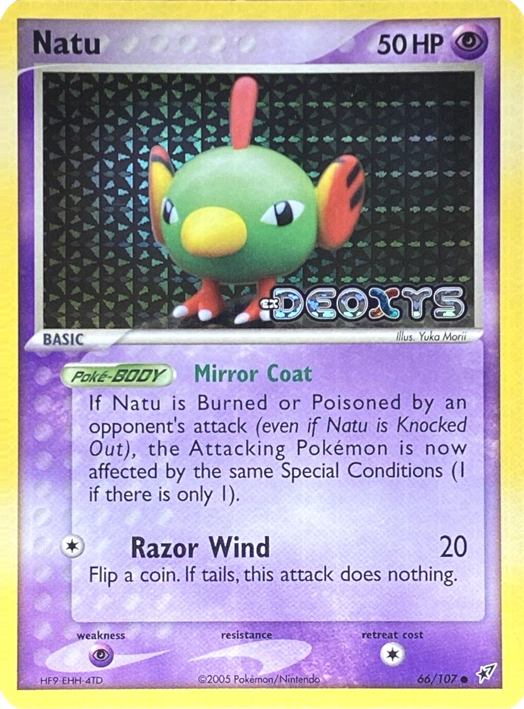 Natu (66/107) (Stamped) [EX: Deoxys] | Golgari Games