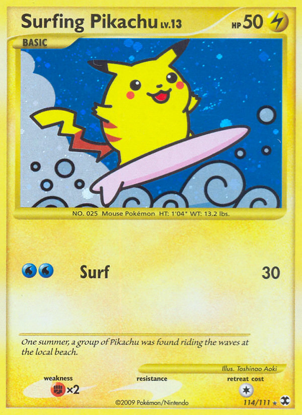 Surfing Pikachu (114/111) [Platinum: Rising Rivals] | Golgari Games