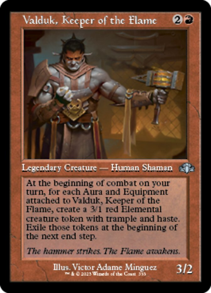 Valduk, Keeper of the Flame (Retro) [Dominaria Remastered] | Golgari Games