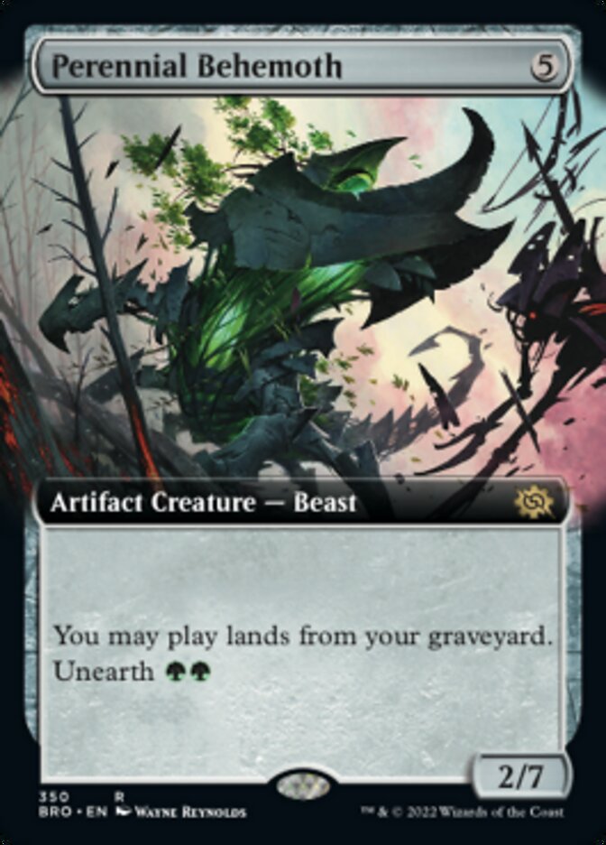 Perennial Behemoth (Extended Art) [The Brothers' War] | Golgari Games