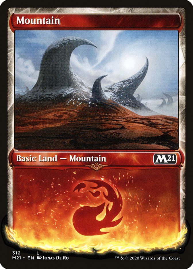 Mountain (312) (Showcase) [Core Set 2021] | Local Legends