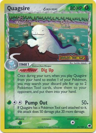 Quagsire (21/101) (Delta Species) (Stamped) [EX: Dragon Frontiers] | Golgari Games