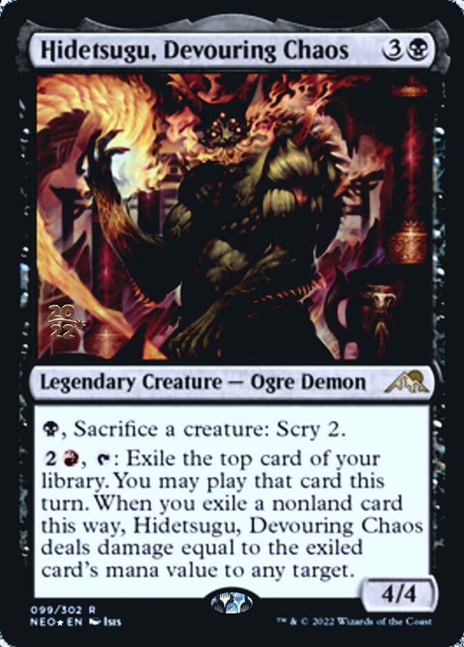 Hidetsugu, Devouring Chaos [Kamigawa: Neon Dynasty Prerelease Promos] | Golgari Games