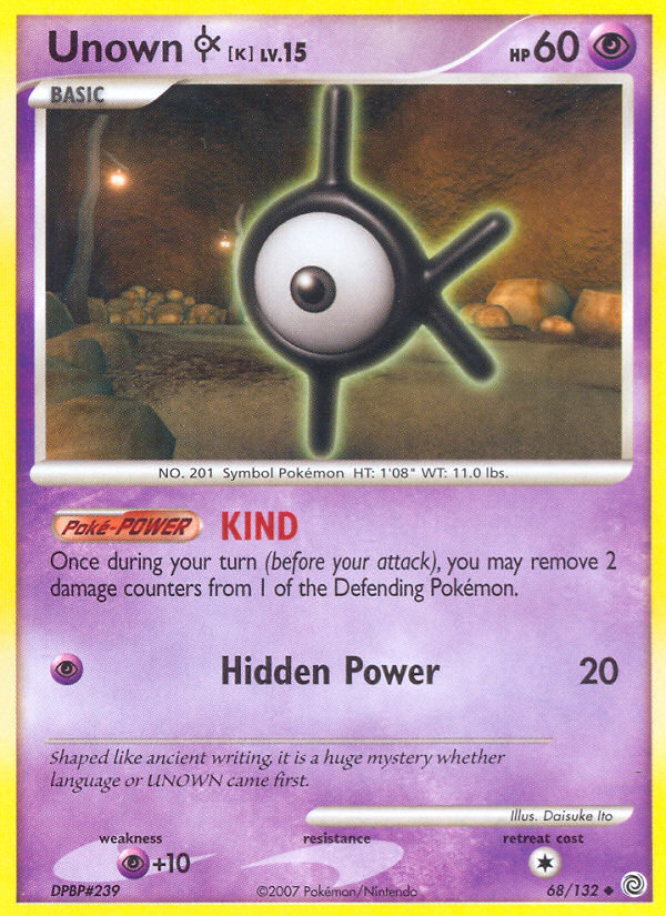 Unown K (68/132) [Diamond & Pearl: Secret Wonders] | Golgari Games