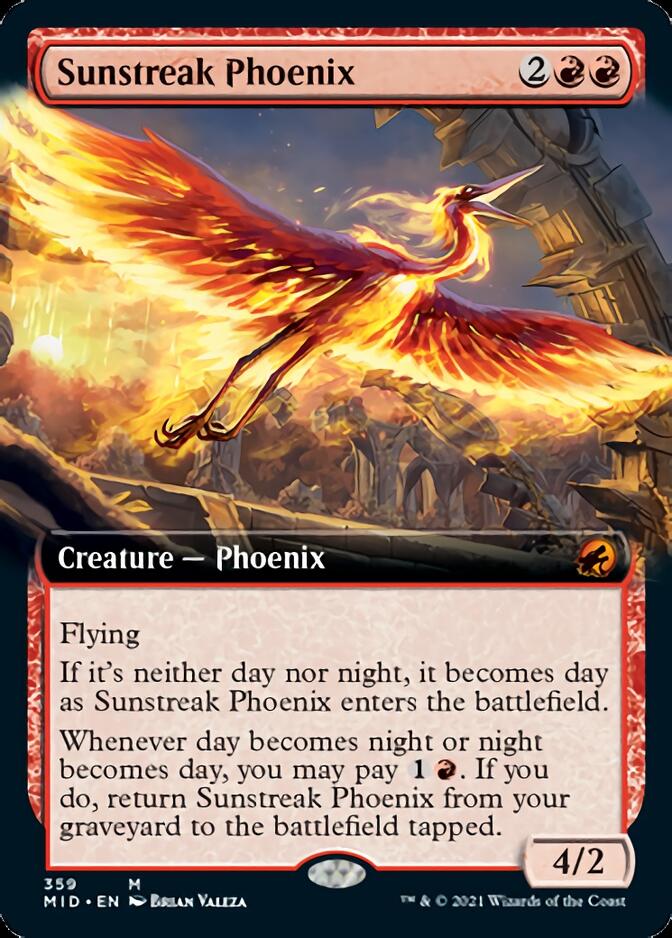 Sunstreak Phoenix (Extended Art) [Innistrad: Midnight Hunt] | Local Legends