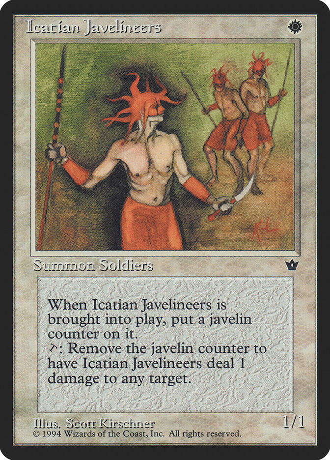 Icatian Javelineers (Scott Kirschner) [Fallen Empires] | Local Legends
