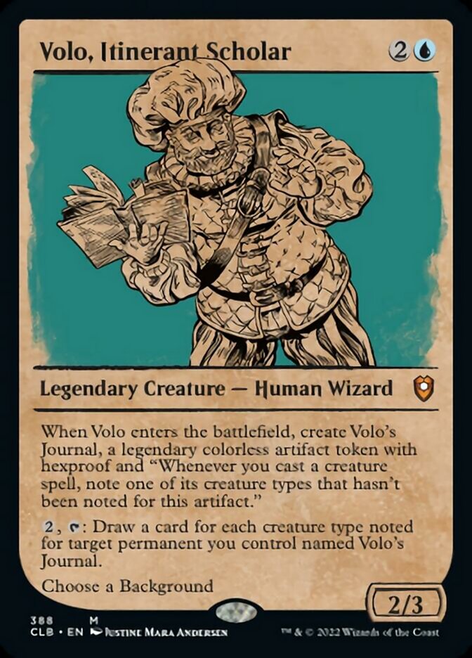 Volo, Itinerant Scholar (Showcase) [Commander Legends: Battle for Baldur's Gate] | Local Legends