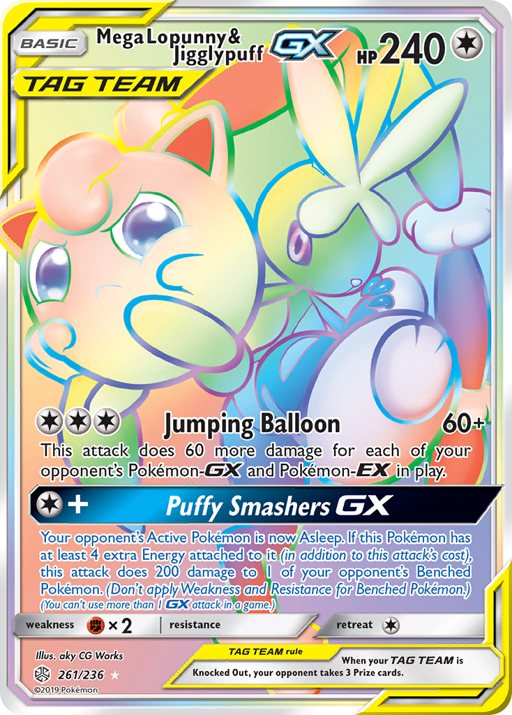 Mega Lopunny & Jigglypuff GX (261/236) [Sun & Moon: Cosmic Eclipse] | Golgari Games