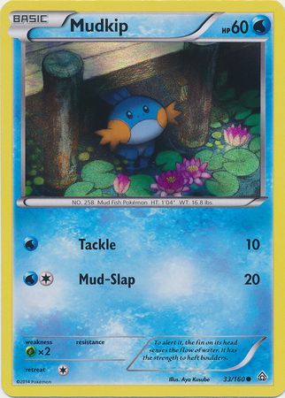 Mudkip (33/160) (Sheen Holo) [XY: Primal Clash] | Golgari Games