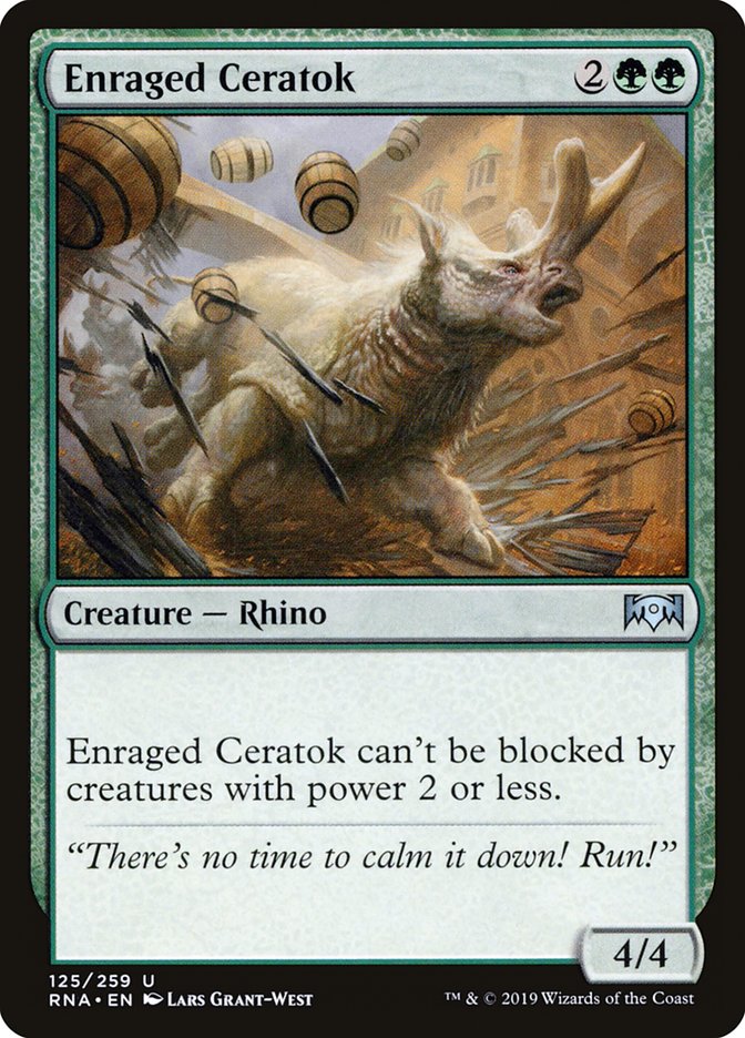 Enraged Ceratok [Ravnica Allegiance] | Golgari Games