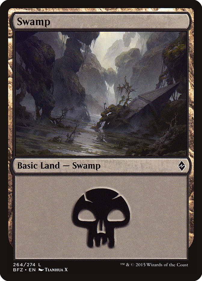 Swamp (264a) [Battle for Zendikar] | Local Legends