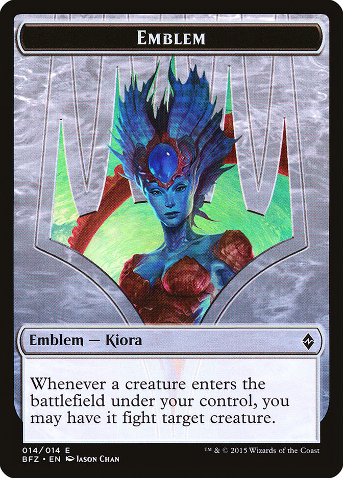 Kiora, Master of the Depths Emblem [Battle for Zendikar Tokens] | Golgari Games