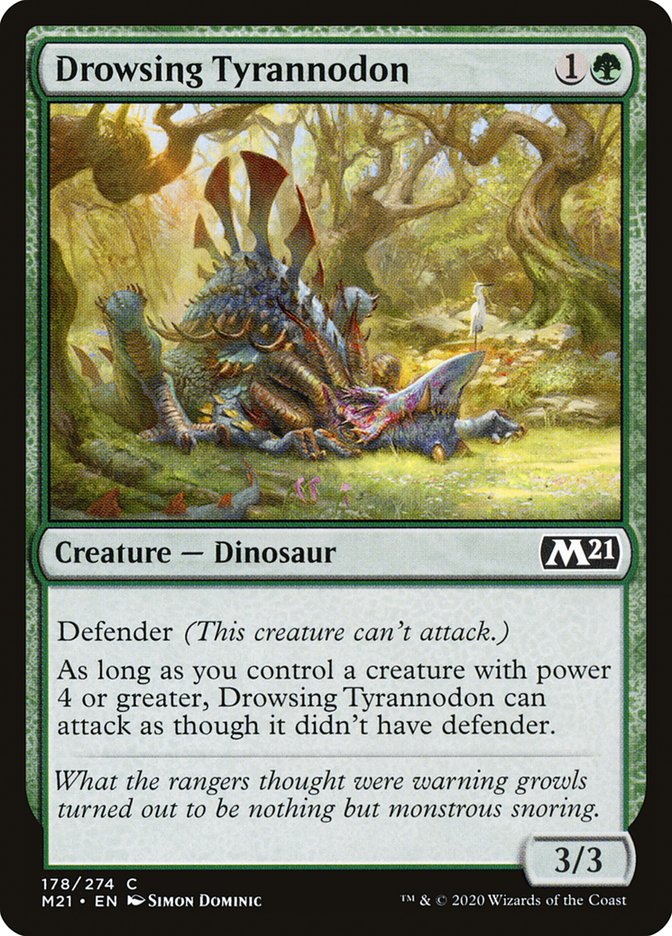 Drowsing Tyrannodon [Core Set 2021] | Local Legends