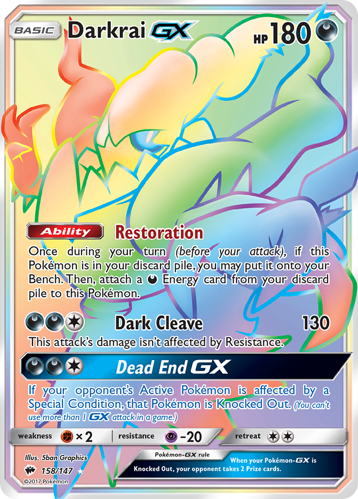 Darkrai GX (158/147) [Sun & Moon: Burning Shadows] | Golgari Games