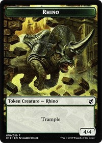 Rhino // Egg Double-sided Token [Commander 2019 Tokens] | Golgari Games