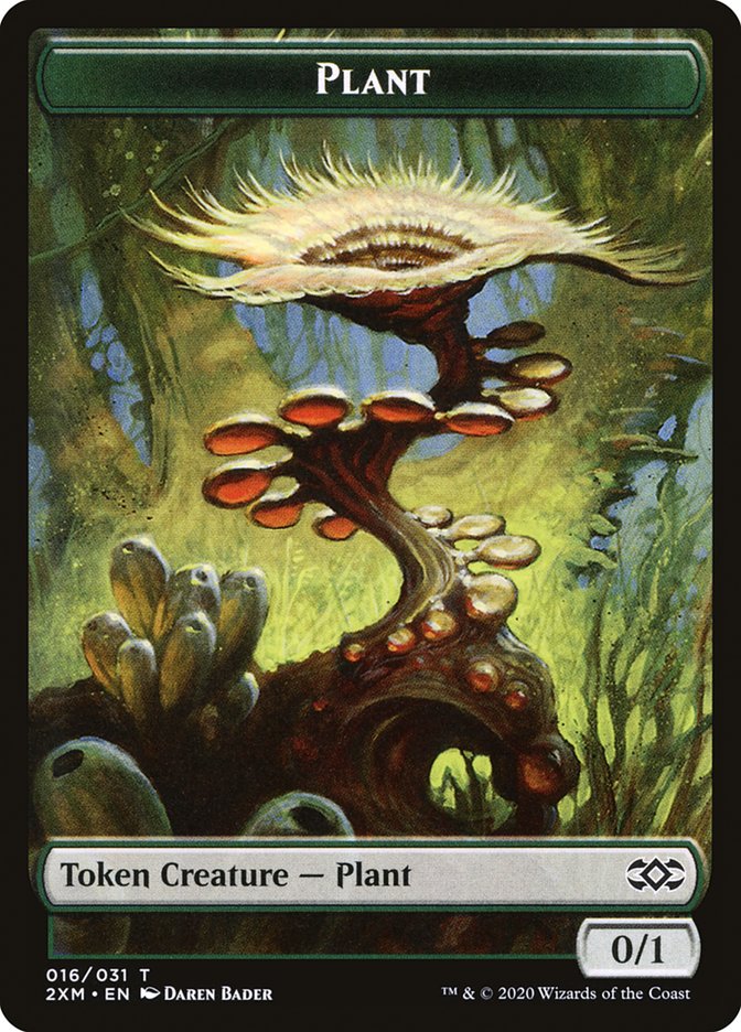 Clue // Plant Double-sided Token [Double Masters Tokens] | Golgari Games