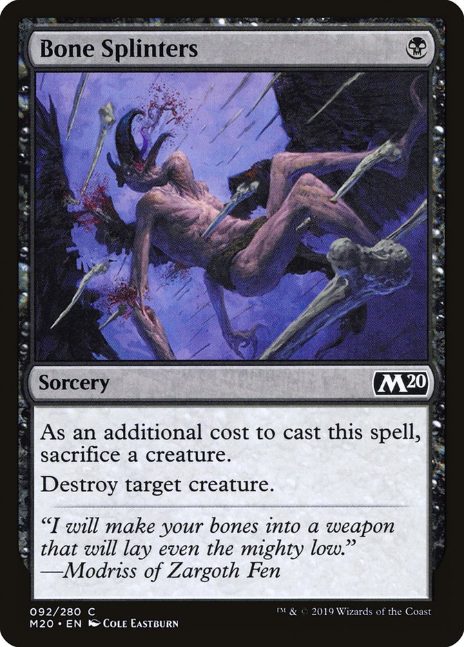Bone Splinters [Core Set 2020] | Local Legends