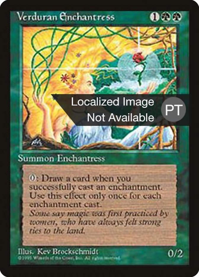 Verduran Enchantress [Fourth Edition (Foreign Black Border)] | Local Legends