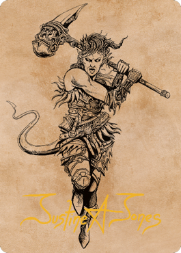Karlach, Fury of Avernus Art Card (54) (Gold-Stamped Signature) [Commander Legends: Battle for Baldur's Gate Art Series] | Local Legends