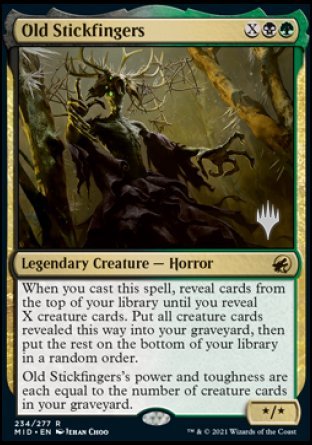 Old Stickfingers (Promo Pack) [Innistrad: Midnight Hunt Promos] | Golgari Games