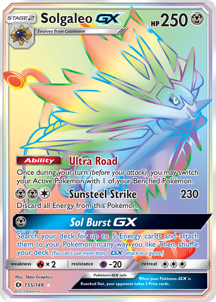 Solgaleo GX (155/149) [Sun & Moon: Base Set] | Golgari Games