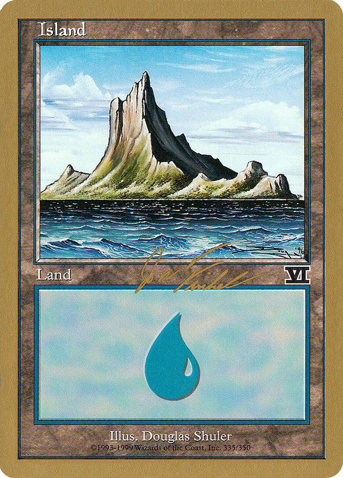 Island (jf335) (Jon Finkel) [World Championship Decks 2000] | Golgari Games