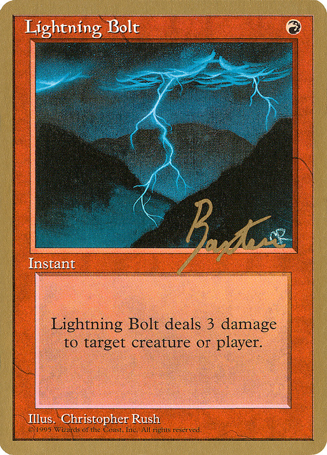 Lightning Bolt (George Baxter) [Pro Tour Collector Set] | Local Legends