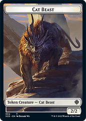 Elf Warrior // Cat Beast Double-Sided Token [Starter Commander Decks] | Local Legends