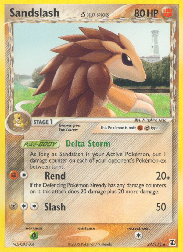 Sandslash (27/113) (Delta Species) [EX: Delta Species] | Golgari Games