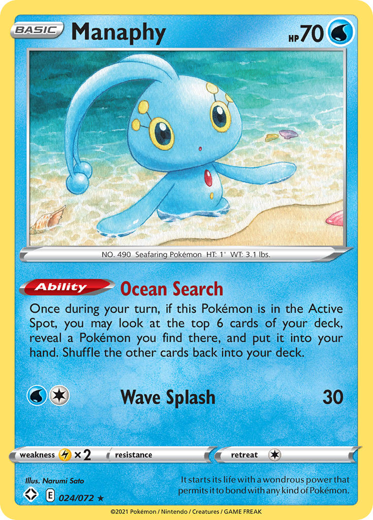 Manaphy (024/072) [Sword & Shield: Shining Fates] | Golgari Games