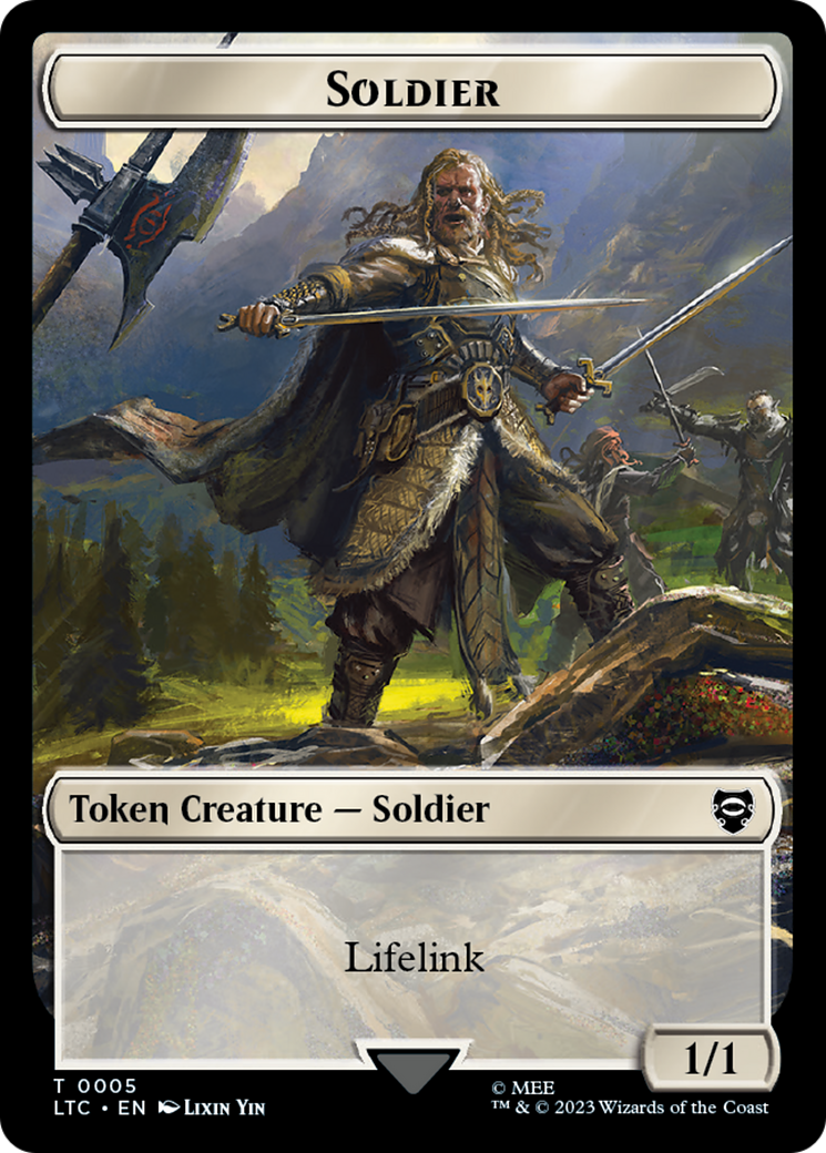 Soldier // Food Token [The Lord of the Rings: Tales of Middle-Earth Commander Tokens] | Golgari Games