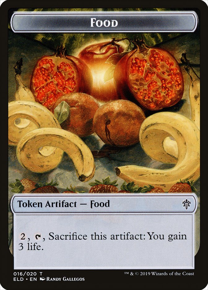 Dwarf // Food (16) Double-sided Token [Throne of Eldraine Tokens] | Golgari Games