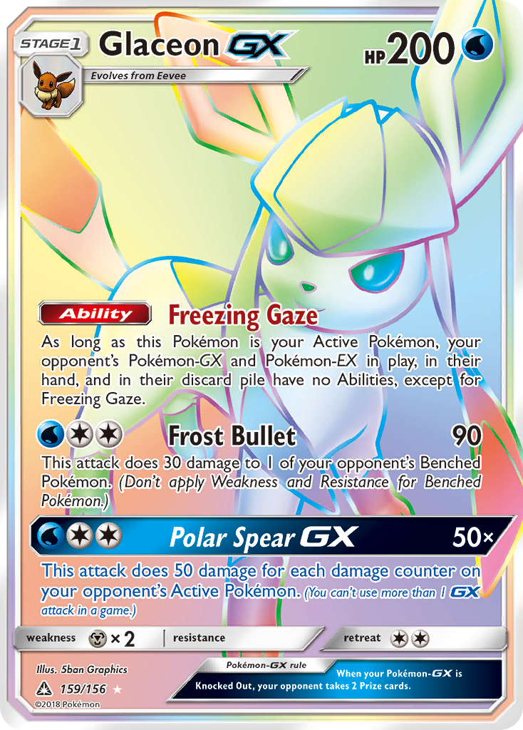 Glaceon GX (159/156) [Sun & Moon: Ultra Prism] | Golgari Games