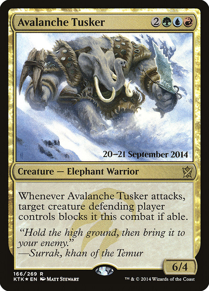 Avalanche Tusker [Khans of Tarkir Prerelease Promos] | Golgari Games