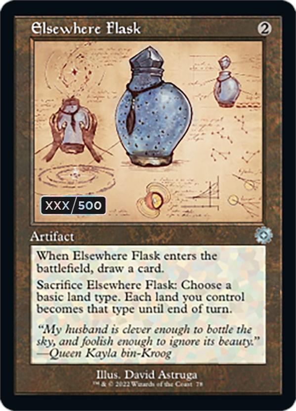Elsewhere Flask (Retro Schematic) (Serial Numbered) [The Brothers' War Retro Artifacts] | Local Legends