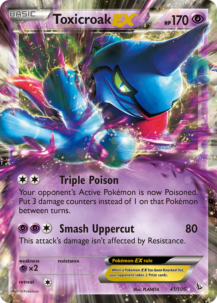 Toxicroak EX (41/106) [XY: Flashfire] | Golgari Games