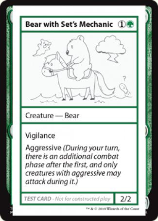 Bear with Set's Mechanic (2021 Edition) [Mystery Booster Playtest Cards] | Golgari Games