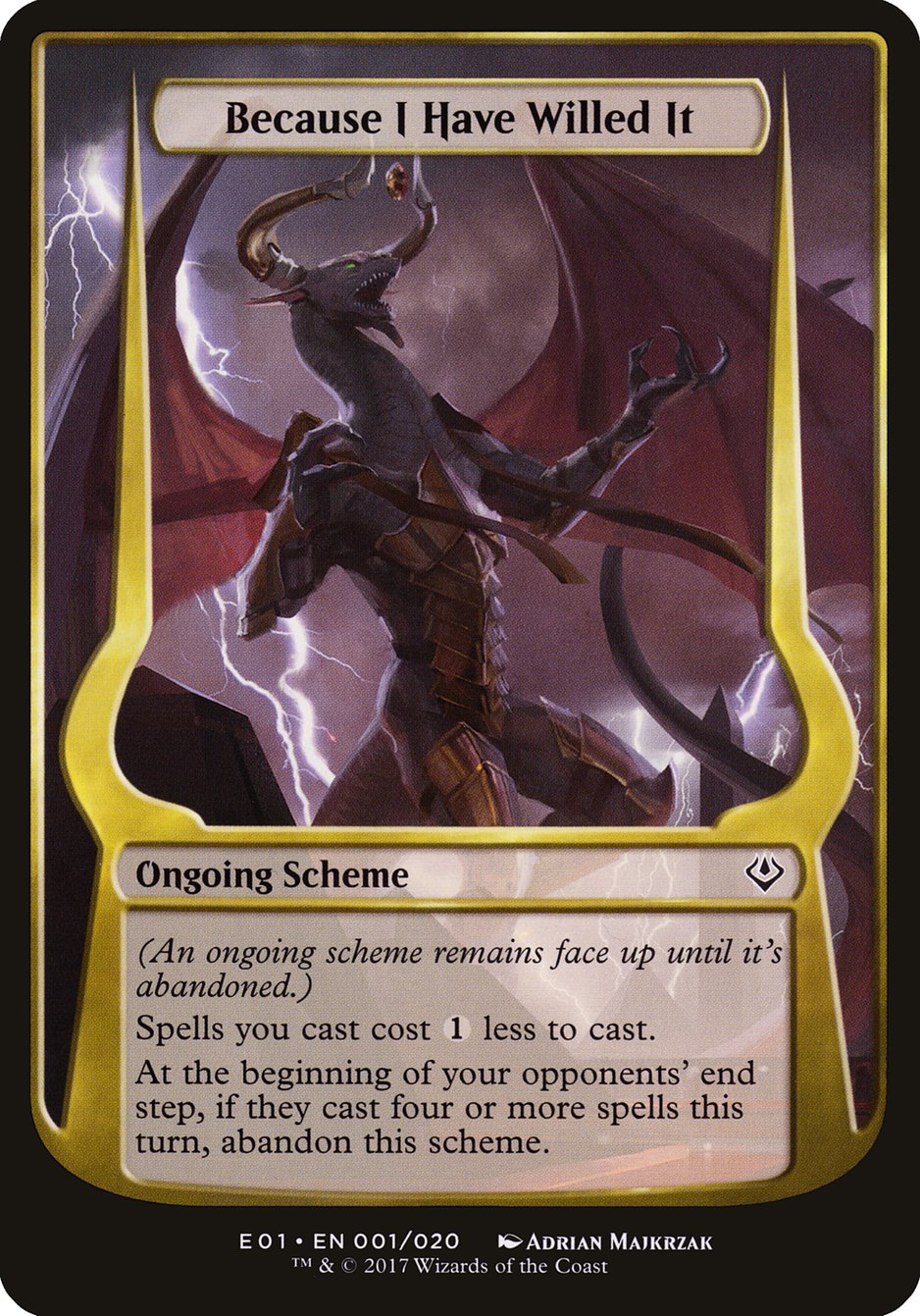 Because I Have Willed It (Schemes) [Archenemy: Nicol Bolas Schemes] | Golgari Games