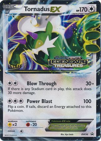 Tornadus EX (BW96) (Staff Prerelease Promo) [Black & White: Black Star Promos] | Golgari Games