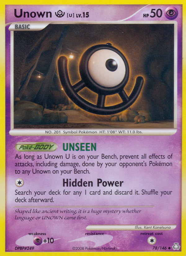 Unown U (78/146) [Diamond & Pearl: Legends Awakened] | Golgari Games