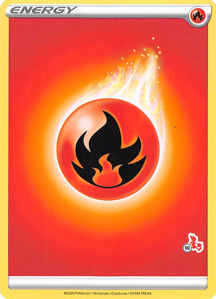 Fire Energy (Cinderace Stamp #10) [Battle Academy 2022] | Local Legends