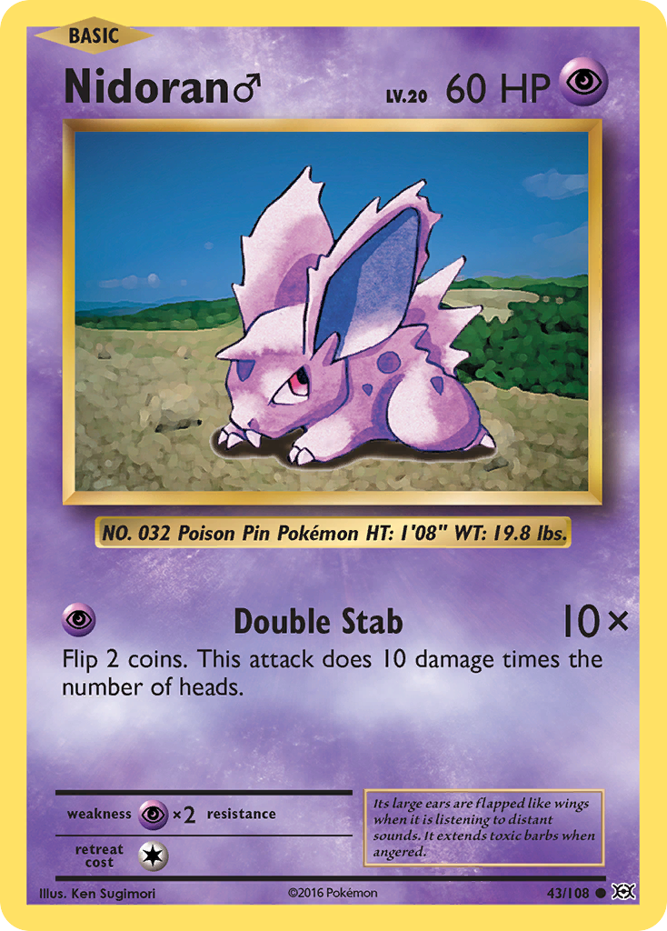 Nidoran (43/108) (Male) [XY: Evolutions] | Local Legends